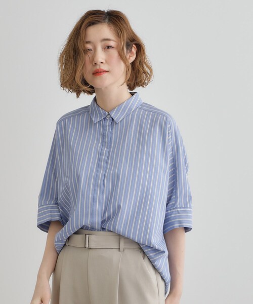 ブラウス シャツ クロップドドルマンシャツ レディース grove ブラウス シャツ 「夏に嬉しい機能付き」ドルマン
