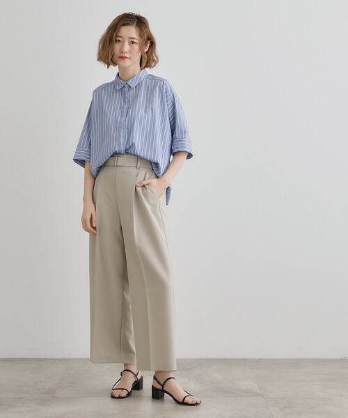 ブラウス シャツ クロップドドルマンシャツ レディース grove ブラウス シャツ 「夏に嬉しい機能付き」ドルマン