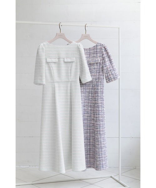 ワンピース Summer Tweed Dress herlipto herlipto Summer Tweed Midi Dress - メルカリ