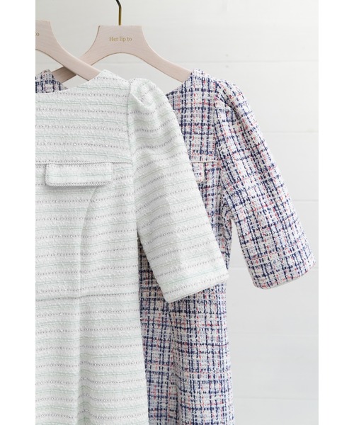 新品　ORR　オル　Ruched　waist Tweed Dress　ワンピース 新品 ORR オル Ruched waist Tweed Dress ワンピース - メルカリ