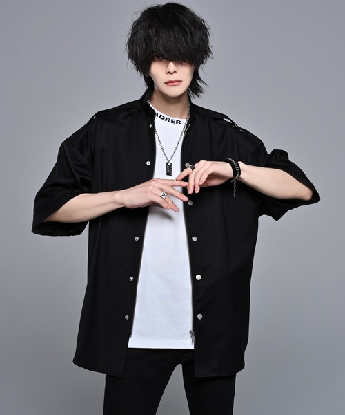 ADRER 「ADRER」 半袖シャツ MEDIUM ブラック メンズ : ZOZOTOWN