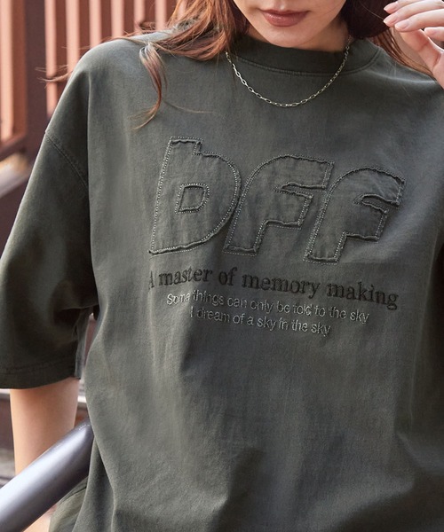 tシャツ ピグメントヴィンテージライクロゴBIG Tシャツ レディース セール】ヴィンテージライクピグメントビック半袖Tシャツ（T