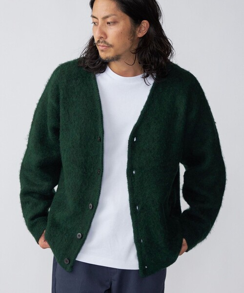 SHIPS（シップス） ニットカーディガン MEDIUM グリーン メンズ