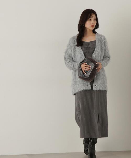 「PROPORTION BODY DRESSING」 ニットカーディガン MEDIUM オフホワイト レディース_画像3