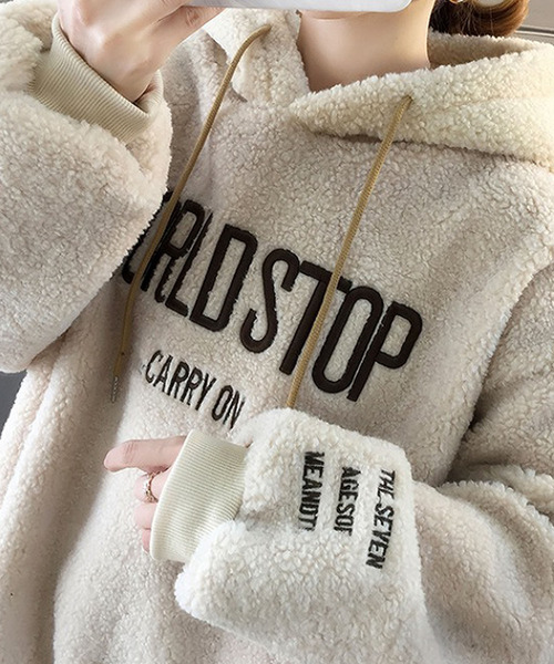 「Bifrost」 「Girly Doll」プルオーバーパーカー L キャメル レディース_画像3