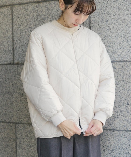 「ITEMS URBANRESEARCH」 キルティングブルゾン FREE チャコールグレー レディース_画像4