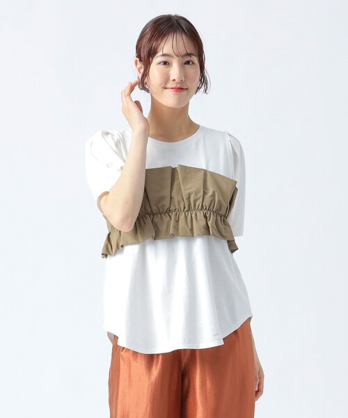 tシャツ ビスチェ ドッキング Tシャツ レディース