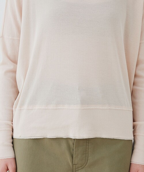 【GALERIE VIE】ガーゼフライス ボートネックプルオーバー GALERIE VIE tシャツ ガーゼフライス ボートネックプルオーバー