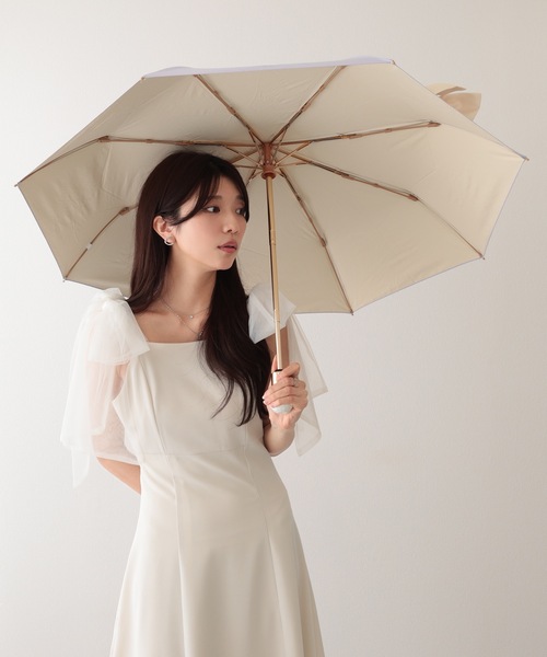 Lace Ladies（レースレディース） 折りたたみ傘 晴雨兼用 グログラン