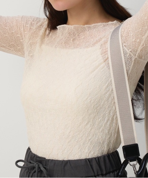 NAUL tシャツ シアーレーストップス / シャツ ウォッシャブル ニット