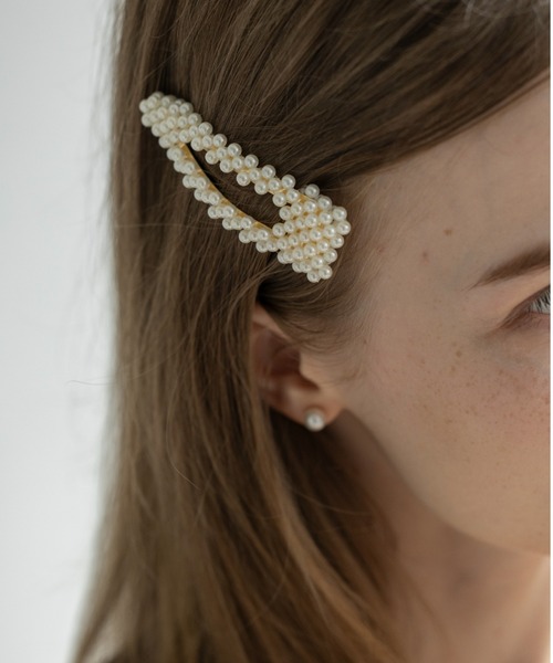 Merry Gem ヘアクリップ 「Merry Gem」パールヘアクリップ 2個