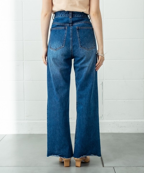 [mystic] обработка Denim брюки 0 голубой женский 