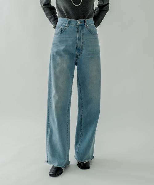 [mystic] обработка Denim брюки 0 голубой женский 