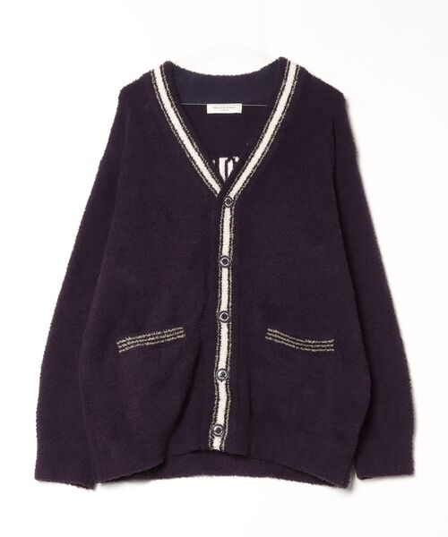 GELATO PIQUE HOMME」 ニットカーディガン L パープル メンズ