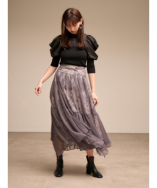 SNIDEL（スナイデル） 半袖ニット ONE SIZE グレー レディース