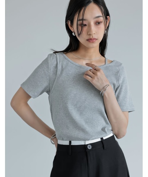 Re:EDIT（リエディ） tシャツ スムースカットソーレーヤード風