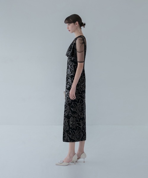 Leja ドレス 「LEJA」ドットチュールフラワースパンコールI