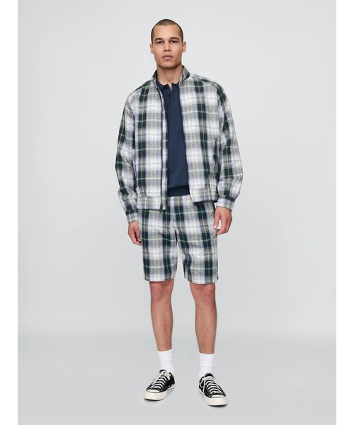 MALBON ☆GOLF メンズ ベージュ シャツ＆ショートパンツ セット【M】 MALBON ゴルフベージュ メンズ メンズ セット シャツ ショート