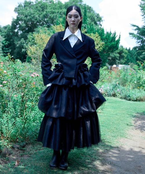 【Carmelo】ティアードフリルロングスカート Carmelo スカート Shushu long frill tiered skirt / ティアードフリル