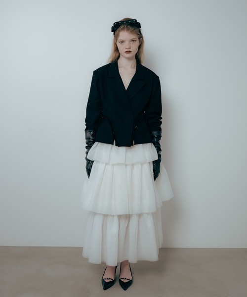 【Carmelo】ティアードフリルロングスカート Carmelo スカート Shushu long frill tiered skirt / ティアードフリル