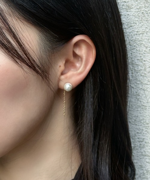 ピアス pearl chain pierce（パールチェーンピアス） レディース