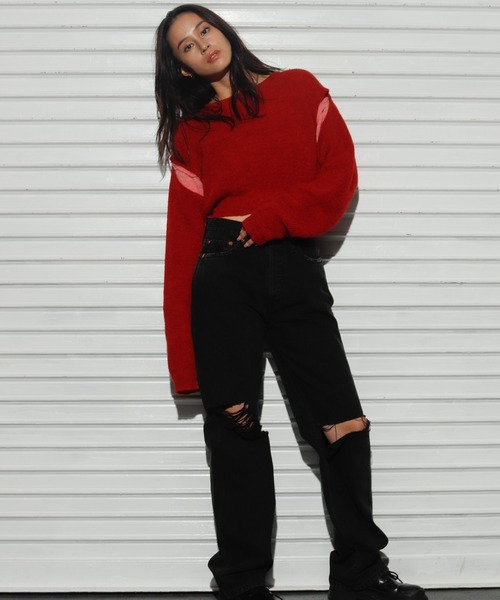 「FIG&VIPER」 長袖ニット FREE ホワイト レディース_画像3