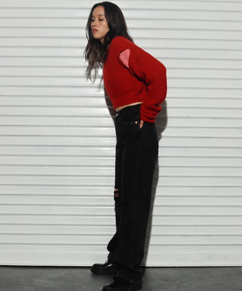 「FIG&VIPER」 長袖ニット FREE ホワイト レディース_画像4