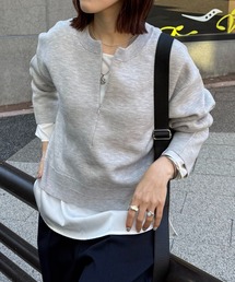 新品同様★ コラージュガリャルダガランテ　スウェットライクラウンドヘムニット COLLAGE GALLARDAGALANTE（コラージュ ガリャルダガランテ） ニット