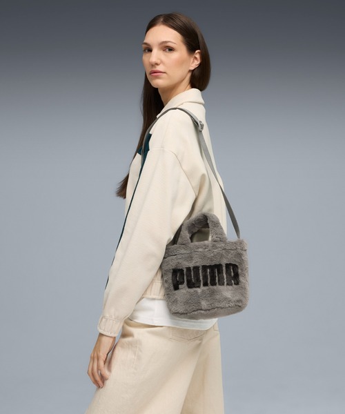 バッグ herlipto Crystal Faux Fur Mini Bag Faux Fur Shoulder Bag
