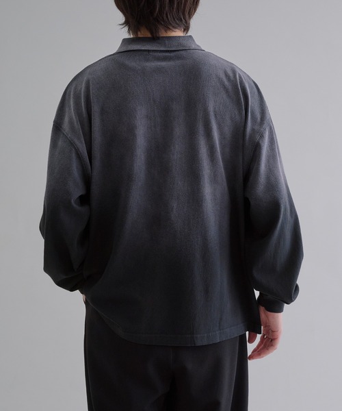RRL フェード　ブラック　ポロシャツ　L RRL フェード加工 鹿の子 ポロシャツ L 墨黒 ラルフ ダブルアールエル