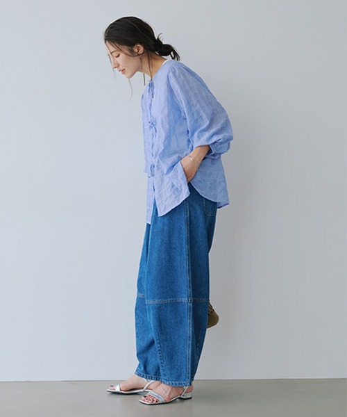 最終値下げ　美品　ジアストゥジオス GIAstudios パンツ　センタープレス ボイルシアーセンタープレスパンツ|allureville OFFICIAL SITE