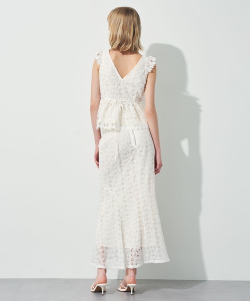 「ME COUTURE」 フレアスカート 0 オフホワイト レディース_画像4