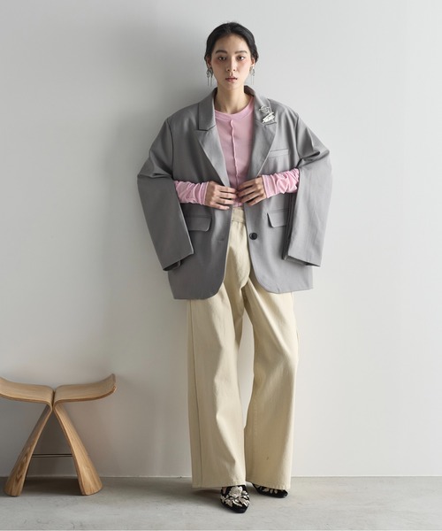 「THE YOn」 加工デニムパンツ M ライトブルー レディース