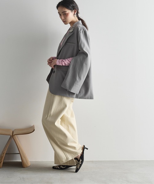 「THE YOn」 加工デニムパンツ M ライトブルー レディース