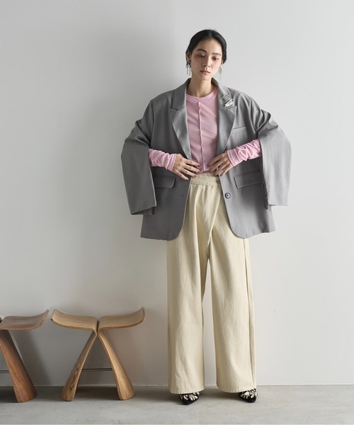 「THE YOn」 加工デニムパンツ M ライトブルー レディース