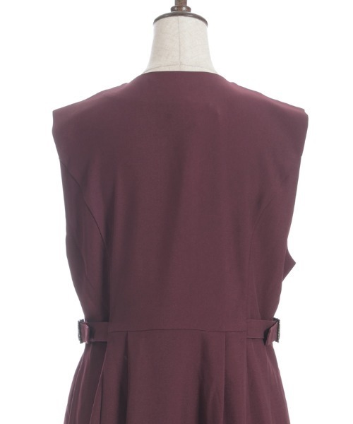 axes femme ベスト ジレ フィッシュテールロングジレ レディース