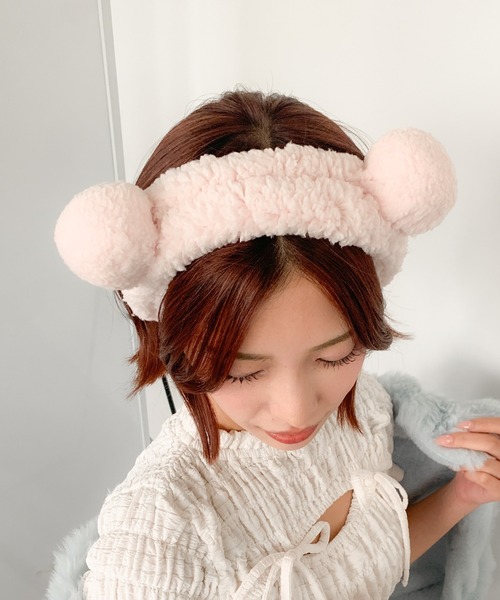 ヘアバンド もこもこ ボア くまさんヘアバンド : ZOZOTOWN Yahoo!店