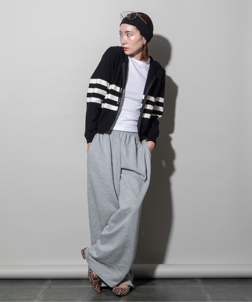 パーカー フードボーダー ジップニット レディース : ZOZOTOWN Yahoo