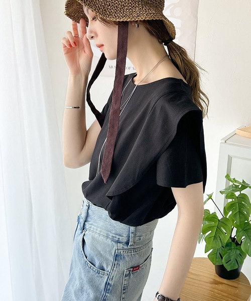 「classicalelf」 半袖カットソー MEDIUM ブラック レディース_画像3