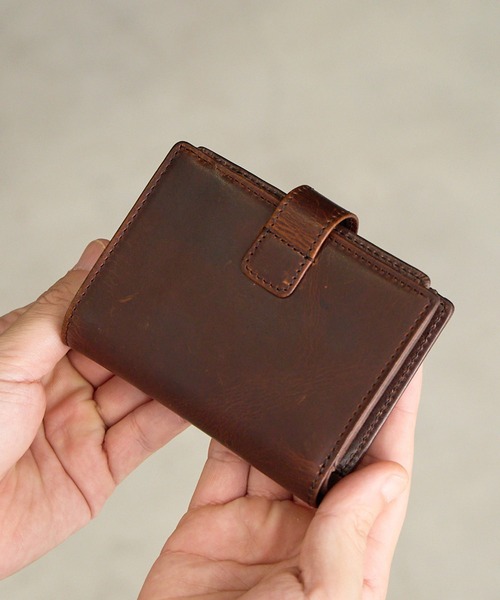 A_W 二つ折り財布 財布 折財布 二つ折り 本革 メンズ アウ OFFICIAL