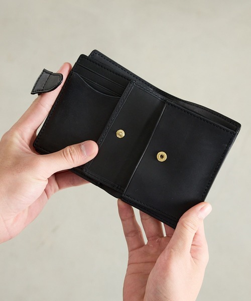 A_W ミニ 二つ折り 二つ折り財布 財布 折財布 二つ折り 本革 メンズ