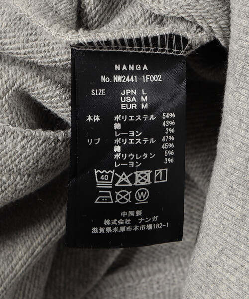 NANGA（ナンガ） パーカー ECO HYBRID BOX LOGO SWEAT HOODIE メンズ