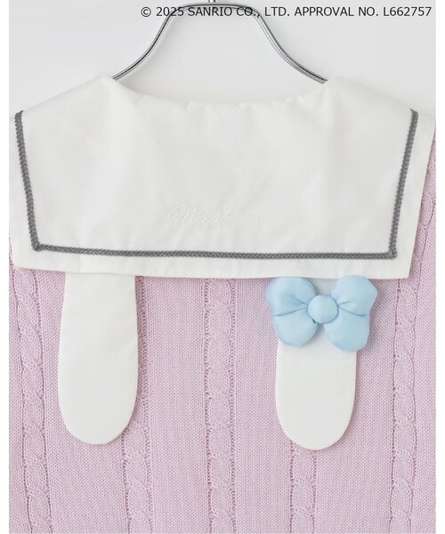 【新品タグ付】メゾピアノジュニア マイメロ ニットベスト ブラウス セット M mezzo piano Junior（メゾピアノ ジュニア） アンサンブル 「マイ