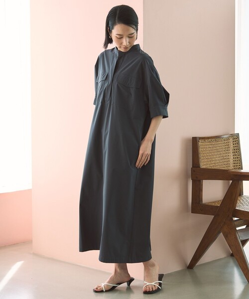 「UNFILO」 半袖ワンピース - ブラック レディース_画像8