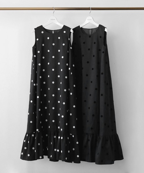 「ELFRANK」 ノースリーブワンピース FREE オフホワイト レディース_画像2