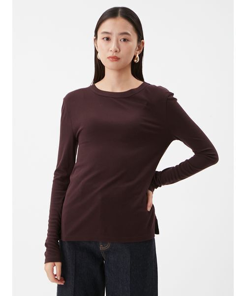 Mila Owen（ミラオーウェン） tシャツ ウールテンセルクルーネックシ 
