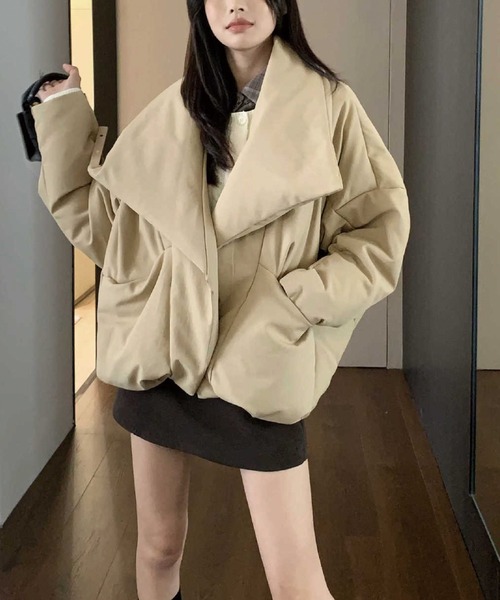 ジャケット・アウター Volume Collar Blouson agawd ADDITION STORE ダウンコート ダウンジャケット ボリューム カラー