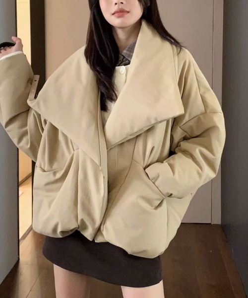 ジャケット・アウター Volume Collar Blouson agawd ADDITION STORE ダウンコート ダウンジャケット ボリューム カラー