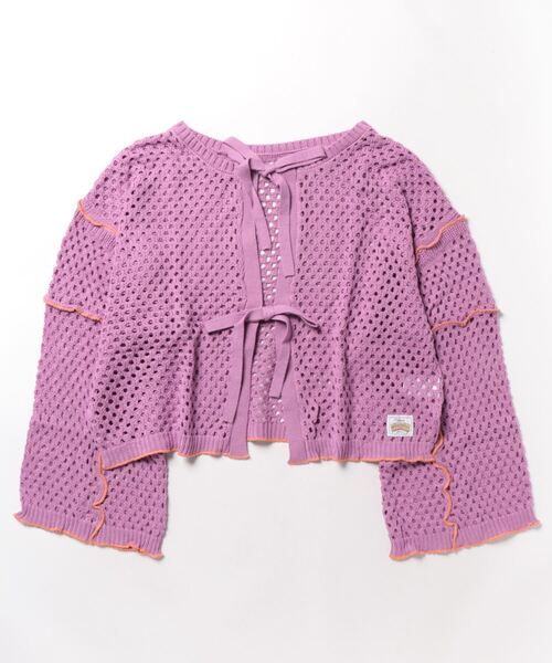 「HELLO.SANFRANCISCO」 ニットカーディガン FREE ピンク レディース_画像2