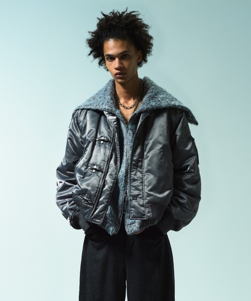 Camphor wood ブルゾン アウター DETACHABLE COLLAR FIREMAN BOMBER